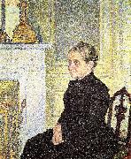 Theo Van Rysselberghe Portrait of Madame Charles Maus painting